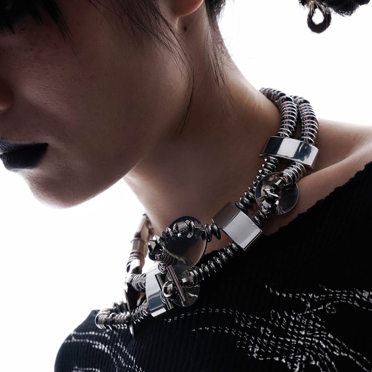 ILLUSORY Mechanical Double-Strand Necklace, premium urban and streetwear designers apparel on PROJECTISR.com, ILLUSORY