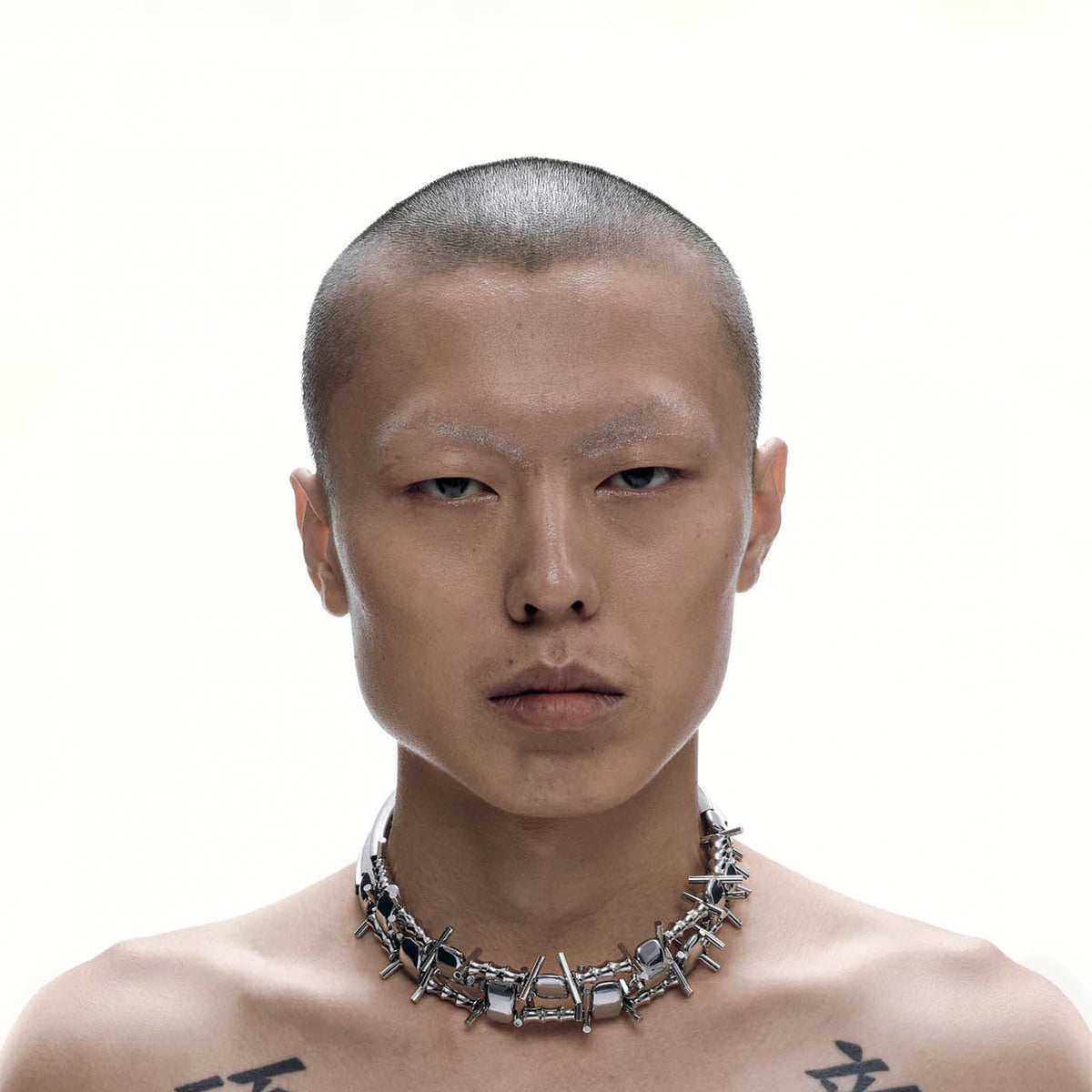 ILLUSORY Double-Strand Jointed Thorn Chocker, premium urban and streetwear designers apparel on PROJECTISR.com, ILLUSORY