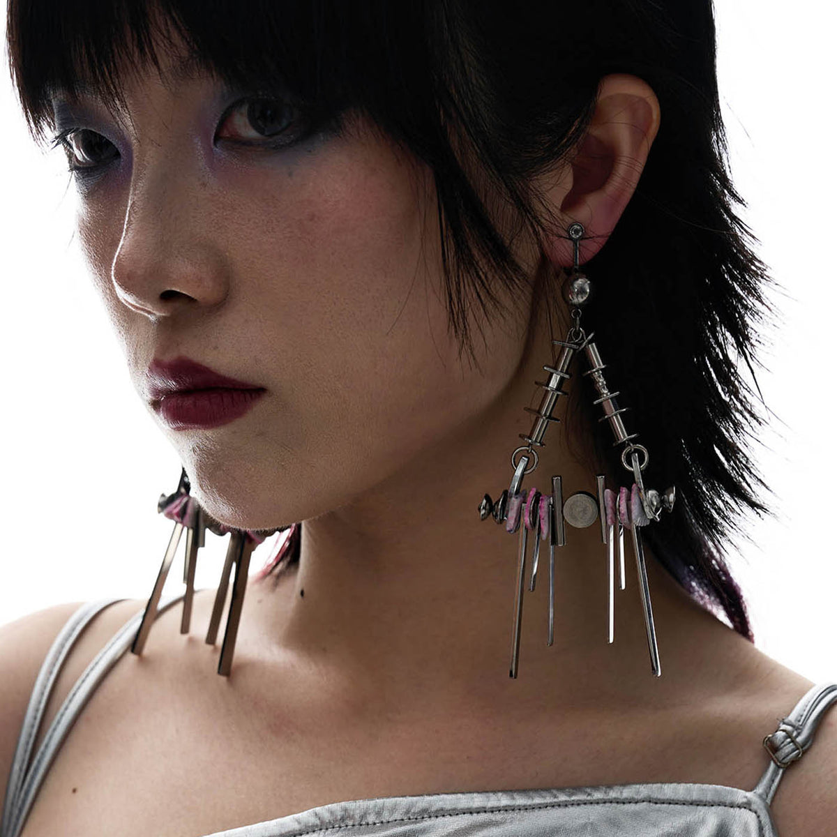 ILLUSORY Spike Entanglement Earrings, premium urban and streetwear designers apparel on PROJECTISR.com, ILLUSORY
