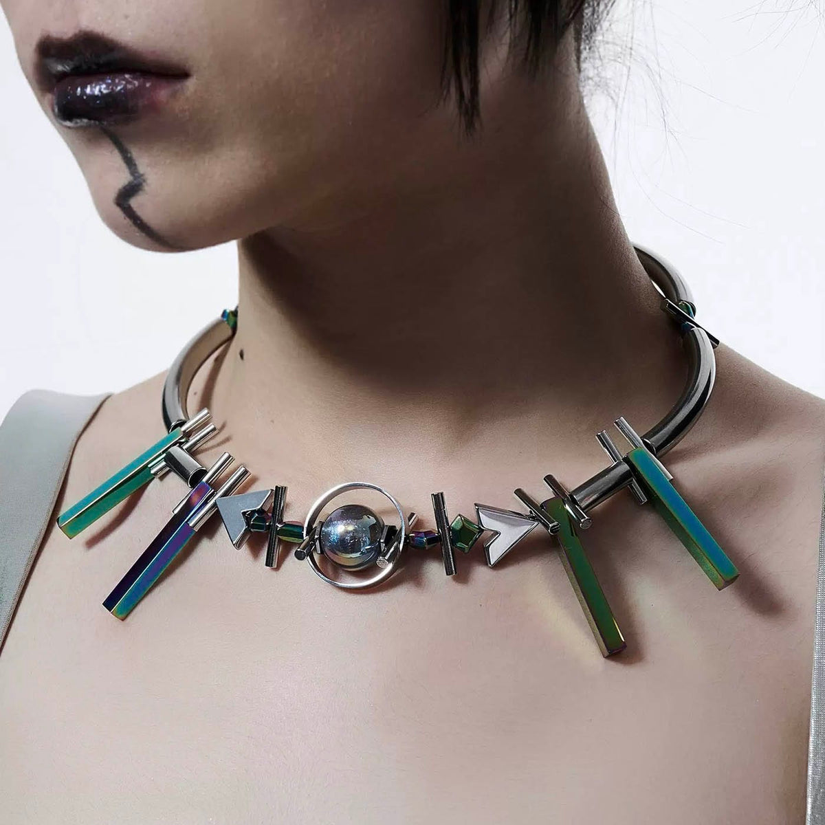 ILLUSORY Geometrical Planetary Beaded Necklace, premium urban and streetwear designers apparel on PROJECTISR.com, ILLUSORY