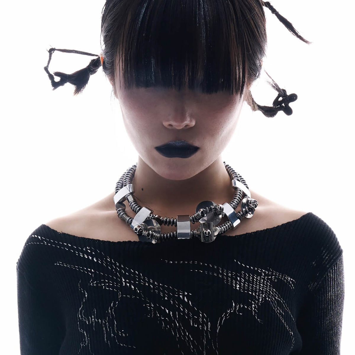 ILLUSORY Mechanical Double-Strand Necklace, premium urban and streetwear designers apparel on PROJECTISR.com, ILLUSORY