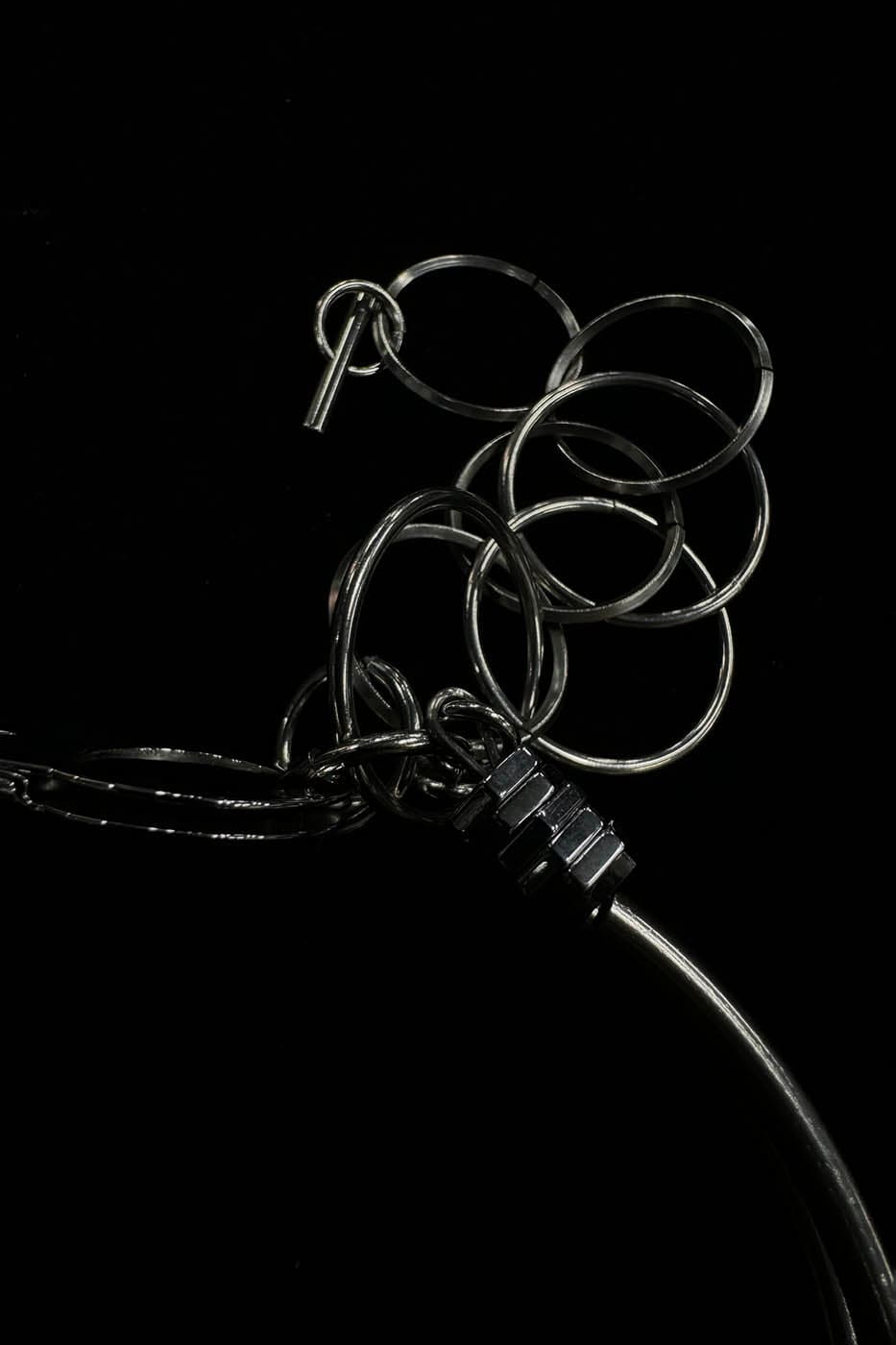 ILLUSORY Double-Strand Jointed Thorn Chocker, premium urban and streetwear designers apparel on PROJECTISR.com, ILLUSORY
