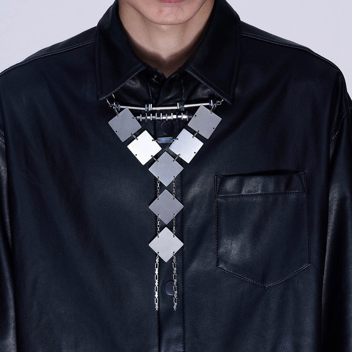 ILLUSORY Cyborg Metallic Tie, premium urban and streetwear designers apparel on PROJECTISR.com, ILLUSORY