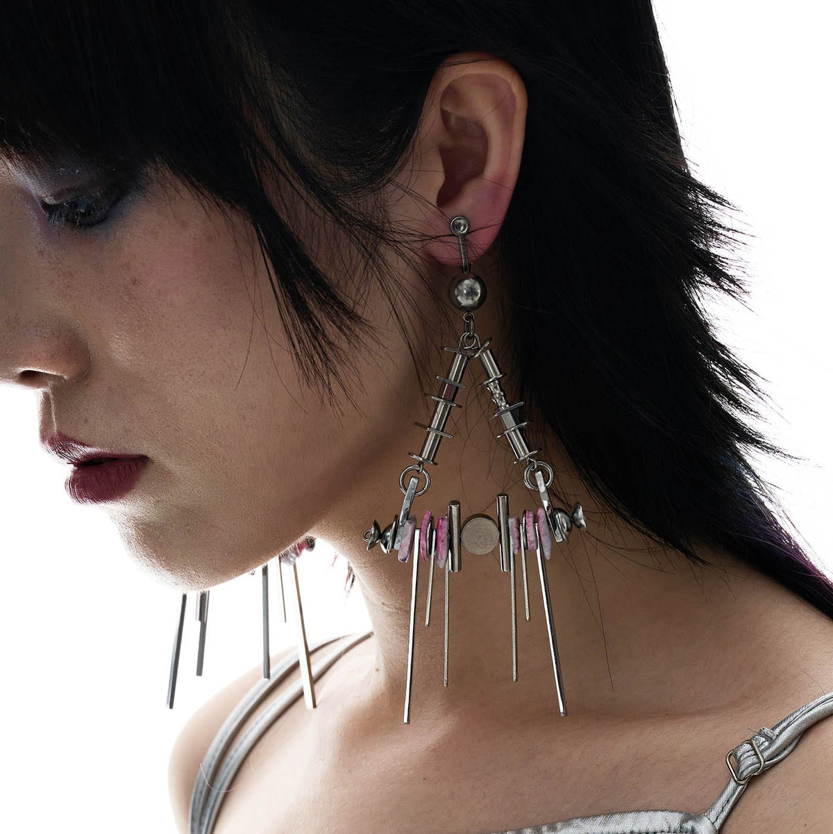 ILLUSORY Spike Entanglement Earrings, premium urban and streetwear designers apparel on PROJECTISR.com, ILLUSORY