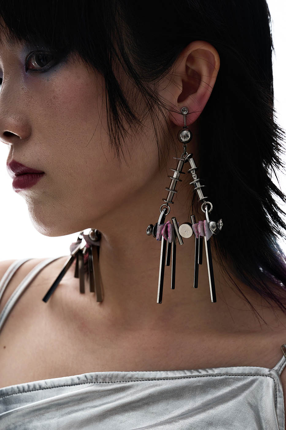 ILLUSORY Spike Entanglement Earrings, premium urban and streetwear designers apparel on PROJECTISR.com, ILLUSORY